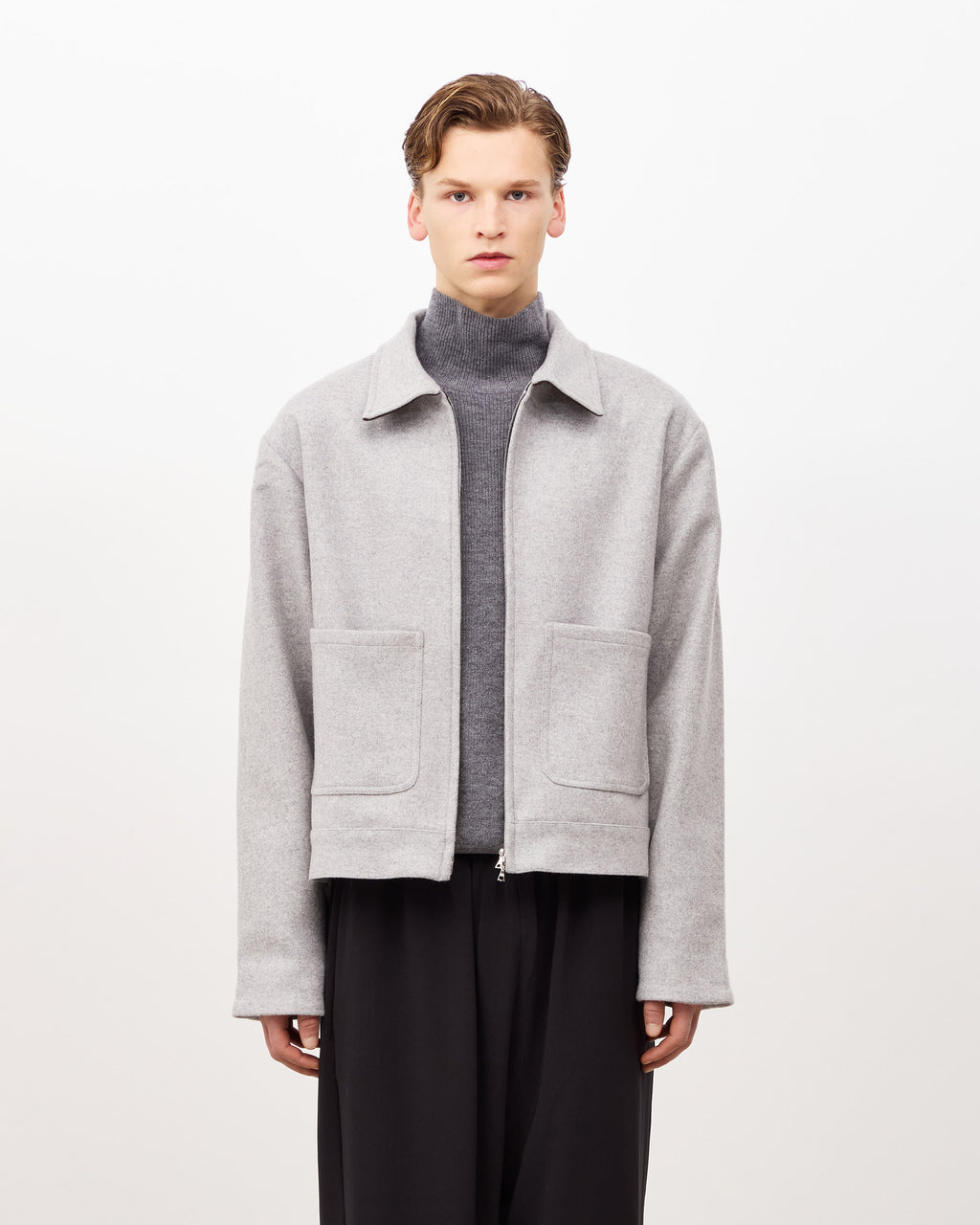 Daniel Simmons - Cashmere Zip Jacket - Ash Grey