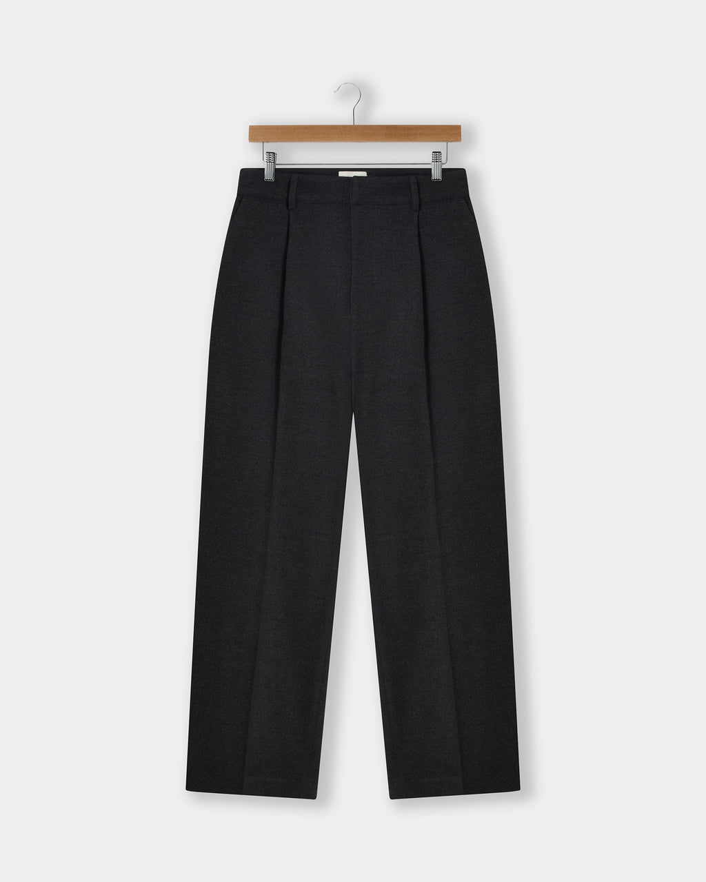 Daniel Simmons - Soft Handle Essential Pleated Trousers - Charcoal