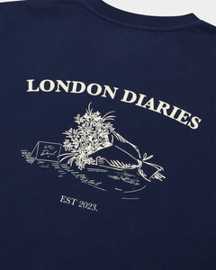 London Diaries Flowers T-shirt - Navy