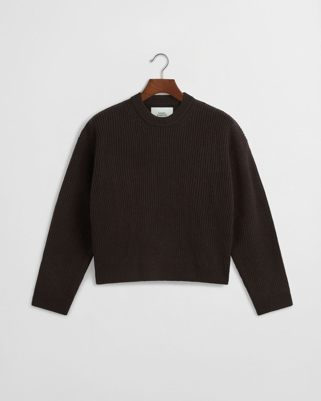 Daniel Simmons Merino Knit Sweater Mahogany Brown