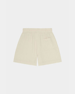 Grado Seersucker Shorts - Cream/Black Pinstripe