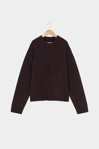 Merino Knit Sweater - Mahogany Brown