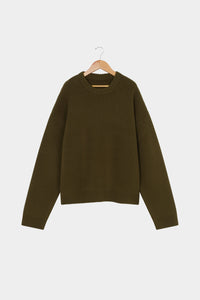 Merino Knit Sweater - Moss Green