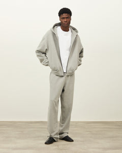 Zip Fleeceback Hoodie - Heather Grey