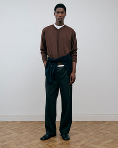 Daniel Simmons - Soft Handle Essential Pleated Trousers - Charcoal