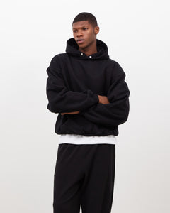 Box Fit Fleeceback Hoodie - Black