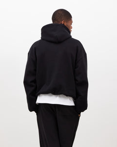 Box Fit Fleeceback Hoodie - Black