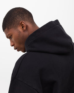 Box Fit Fleeceback Hoodie - Black