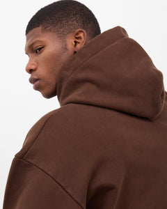 Box Fit Fleeceback Hoodie - Brown