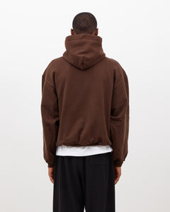 Box Fit Fleeceback Hoodie - Brown