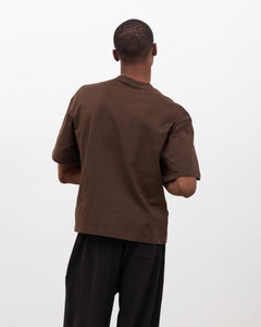 Box Fit T-shirt (Cropped) - Brown