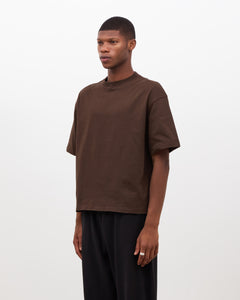 Box Fit T-shirt (Cropped) - Brown