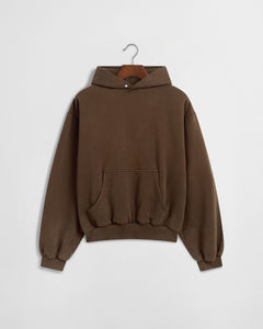 Box Fit Fleeceback Hoodie - Brown
