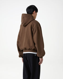 Box Fit Fleeceback Hoodie - Brown
