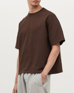 Box Fit T-shirt (Cropped) - Brown