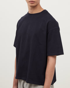 Box Fit T-shirt (Cropped) - Navy