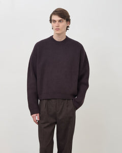 Merino Knit Sweater - Mahogany Brown