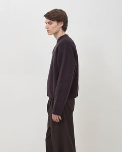 Merino Knit Sweater - Mahogany Brown