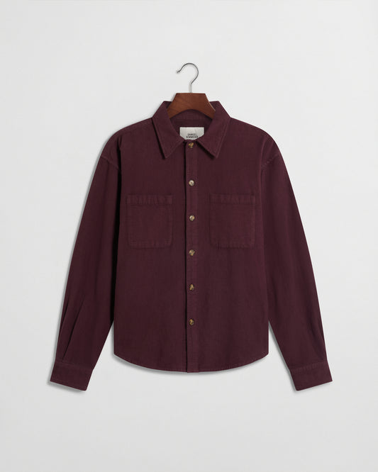 Vintage Brushed Cotton Shirt - Maroon