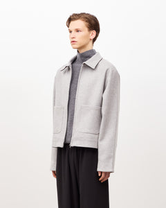 Cashmere Zip Jacket - Ash Grey