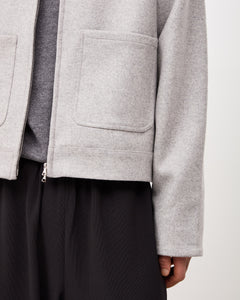 Cashmere Zip Jacket - Ash Grey