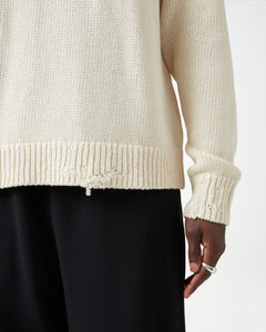 最新入荷商品一覧 | Distressed - Simmons Daniel Cotton Cream - Sweater Knit トップス