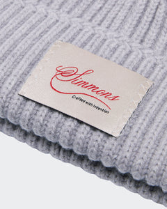 Cashmere Knit Beanie - Light Grey