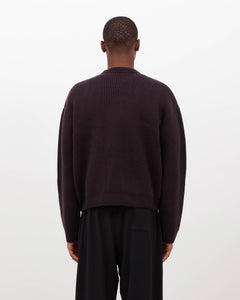 Merino Knit Sweater - Mahogany Brown