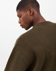 Merino Knit Sweater - Moss Green