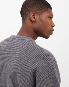 Merino Knit Sweater - Grey