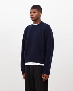 Merino Knit Sweater - Navy