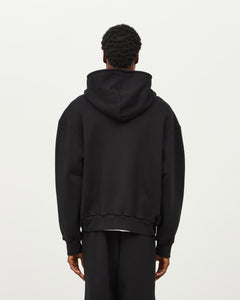 Zip Fleeceback Hoodie - Black