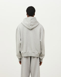 Zip Fleeceback Hoodie - Heather Grey