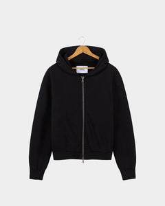 Zip Fleeceback Hoodie - Black