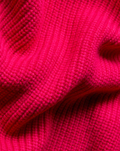 Merino Knit Q-Zip Sweater - Hot Pink