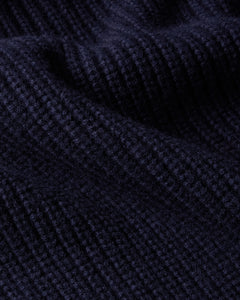 Merino Knit Q-Zip Sweater - Navy