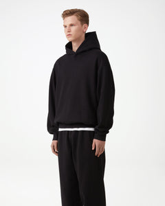 Essential Fleeceback Hoodie - Black