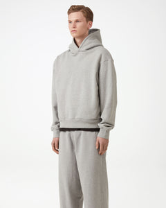 Essential Fleeceback Hoodie - Heather Grey