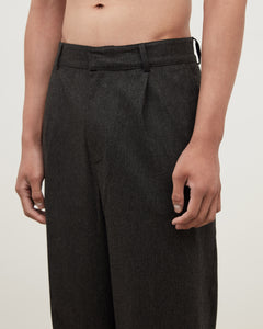 Essential Pleated Trousers - Dark Grey