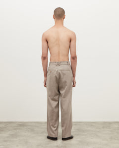 Essential Pleated Trousers - Stone