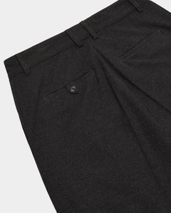 Soft Handle Essential Pleated Trousers - Charcoal Grey