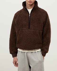 Wool Pullover Fleece - Brown