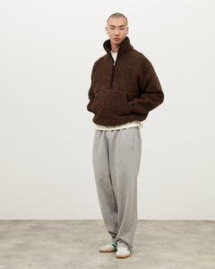 Wool Pullover Fleece - Brown