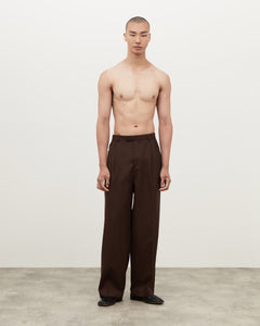 Forest Pleated Trousers - Brown