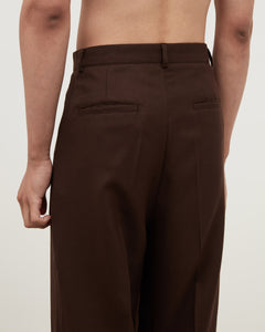 Forest Pleated Trousers - Brown