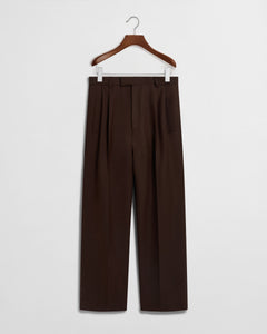 Forest Pleated Trousers - Brown