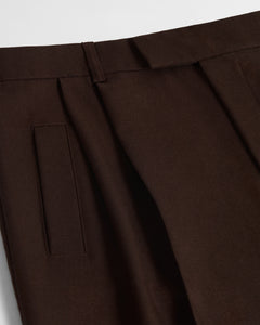 Forest Pleated Trousers - Brown