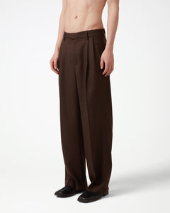 Forest Pleated Trousers - Brown