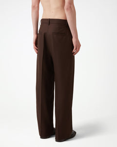 Forest Pleated Trousers - Brown