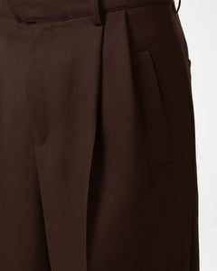 Forest Pleated Trousers - Brown
